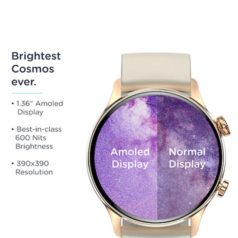 AMOLED Display BT Calling Smartwatch - Midnight Gold