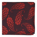 Men Maroon The Twining Paisley Pocket Square