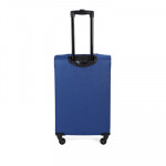 Unisex Bright Blue Solid Nile Exp Strolly Medium Luggage Trolley Suitcase