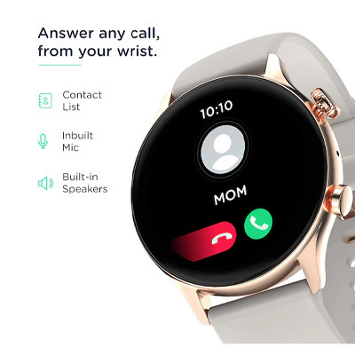 AMOLED Display BT Calling Smartwatch - Midnight Gold