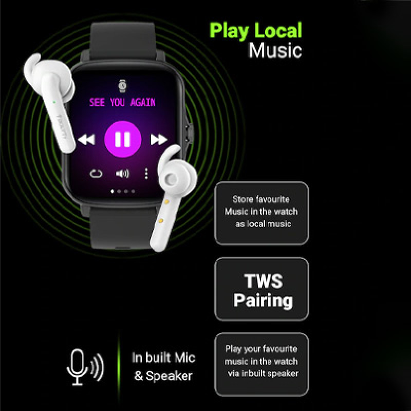 BT Calling Local Music with TWS Pairing Smartwatch