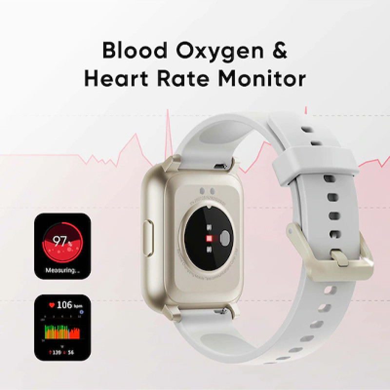 Grey Strap Watch S100 1.69 HD Display with Temperature Sensor Smartwatch